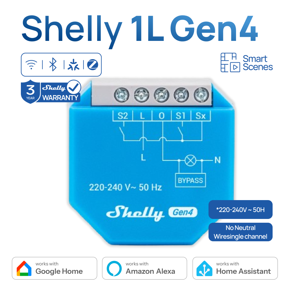 Shelly 1L Gen4 Zigbee, interru - Shelly Relay Module avaliação e preço
